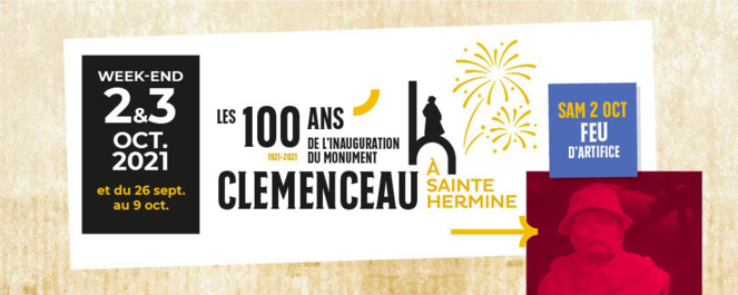 Évènement 2 octobre 2021 //  Les 100 ans de l’inauguration du monument Clemenceau à Sainte-Hermine //